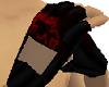 Bloody black gloves