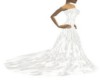 Raquel white lace gown