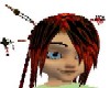 (P)black/red hair