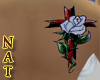 WhiteRose/w Cross tattoo