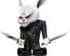 Evilbunny with knives