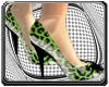Green Leopard Heels