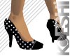 B&W Polka dot pumps