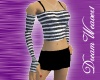 B&W striped Fingerless G