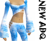 Blue Snow Flare Suit