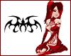 sin red-black bodysuit