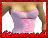 (L) Pink Lace Up Bustier
