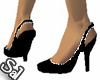 Black Silver Slingbacks