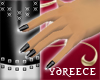 +Y Black Glam Nails