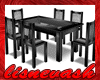 (L) Black St Dining Set