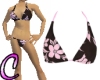 Pink flower bikini top