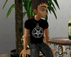 ~_~ black pentagram tee
