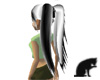 black and white hair