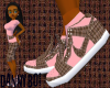 {SQ}Pink/BrownPlaid Nike