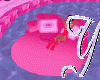 Pink  crown round bed
