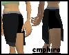 black side-split skirt