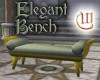 Elegant Sage Brocade Bench