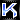 Blue Chrome Letters K